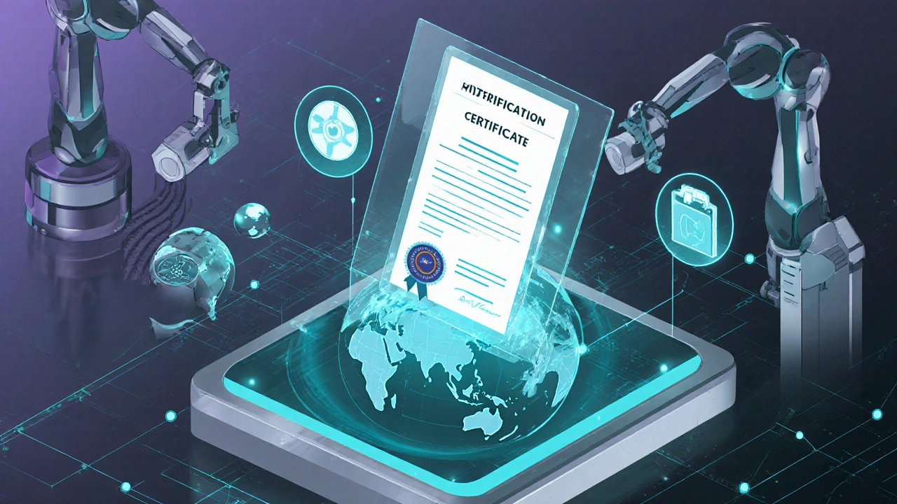 Digitální certifikát NDT v cloudovém prostředí, propojený s mezinárodním mapou.