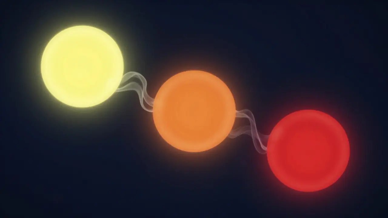 Konceptuální znázornění barevného systému bezpečnostních hesel v tmavém prostoru.